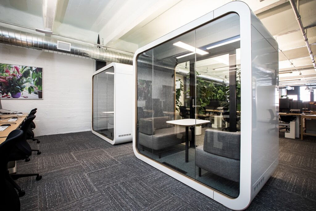 Think Lightweight Office Pods Acoustic Office Pods Acoustic Panels Custom Acoustic Panels PET Panels Hollowcore Wood Panels Custom Wood Panels Panel Processing